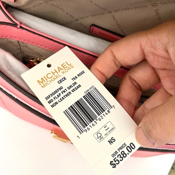 Michael Kors Cece Medium Faux Leather Shoulder Bag - Picture 9 of 10